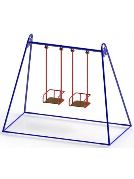 Гойдалки дитячі подвійні металеві 